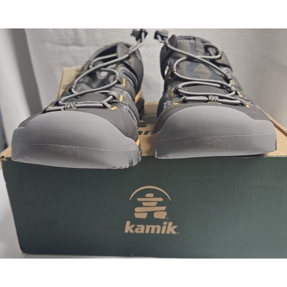 Kamik Cleansport Syros Charcoal women Sz 7M closed Toe sandals anti‎ odor vegan - Picture 3 of 10